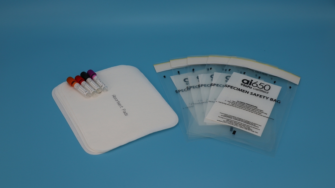AI650 소매 실험실 사용 플라스틱 바이오 위험 병리학 표본 운송 두 개의 주머니와 함께 Ziplock 가방