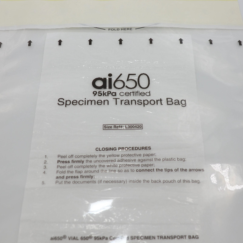 #L30042095 KPa 의료 또는 임상 또는 진단 표본의 운송을 위한 안전 운송 가방 OD 300mm X 420mm
