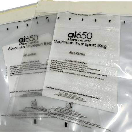 400pcs 95kPa 15*24cm 맑은 표본 가방 생물 CRO 공급품 냉장고 상자 항공 운송용 포장재