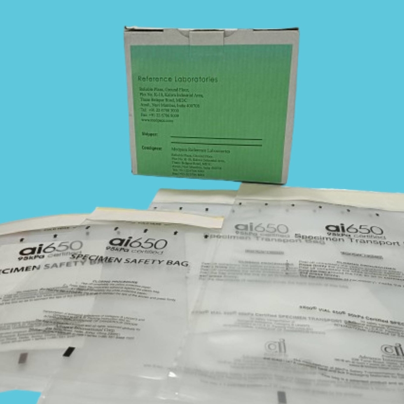 95kpa 두꺼운 PE Ziplock 가방 생물 안전 샘플 테스트 튜브 가방 밀폐 핵산 테스트 샘플 운송 가방