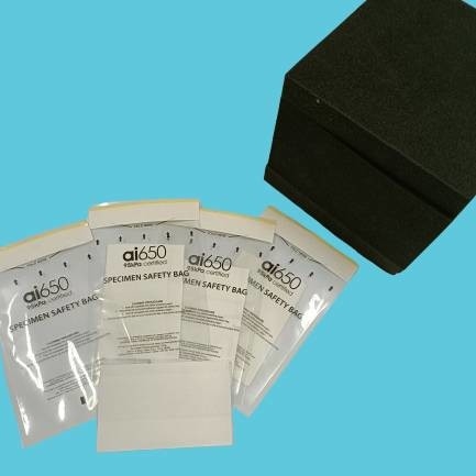 95kpa 표본 가방 5.9x9.5 인치 Ai 650 바이오 위험 로고 Zip 잠금 닫기 LDPE 재료