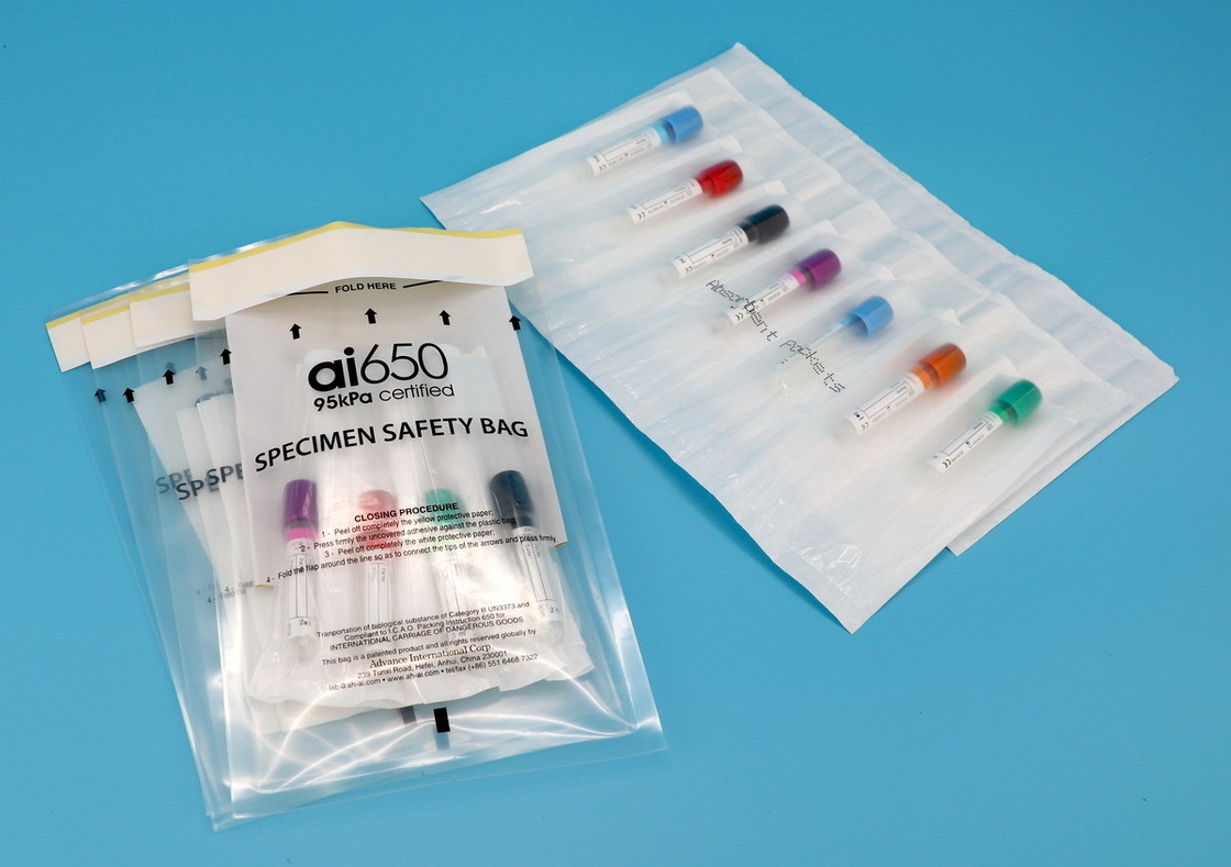자기 접착 Ziplock 실험실 샘플 가방 Ai 650 주머니 흡수 봉지