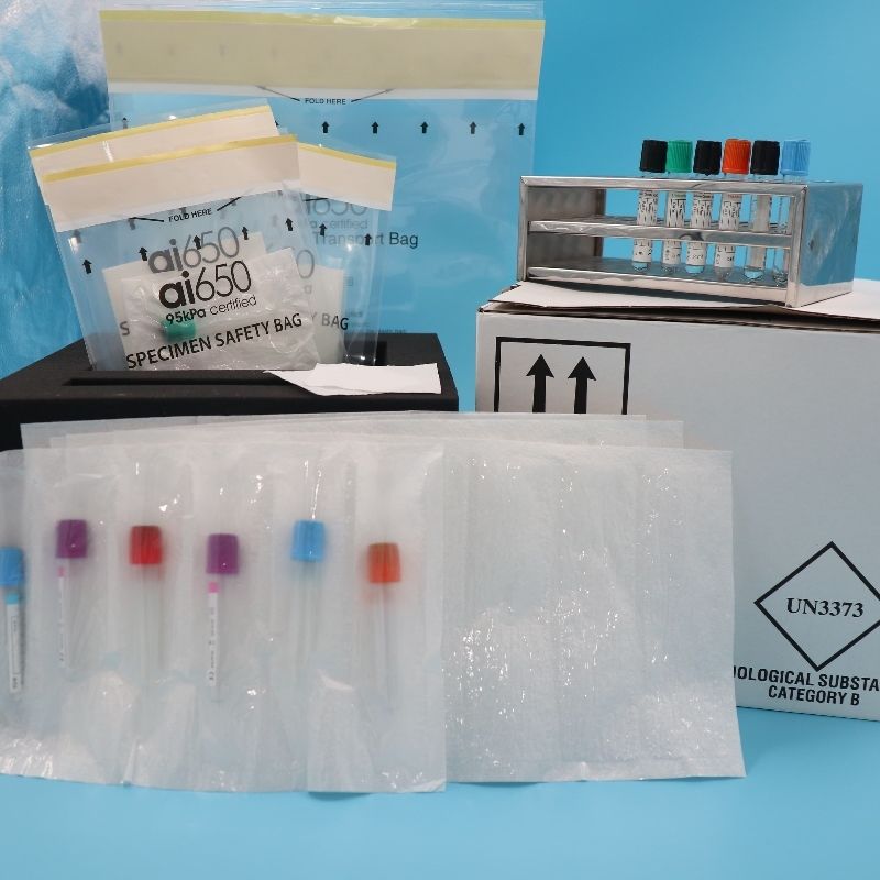 의료 표본 운송 가방 누출 방지 생물 위험 지프 잠금 가방 혈액 샘플 소변 수집 및 실험실 사용