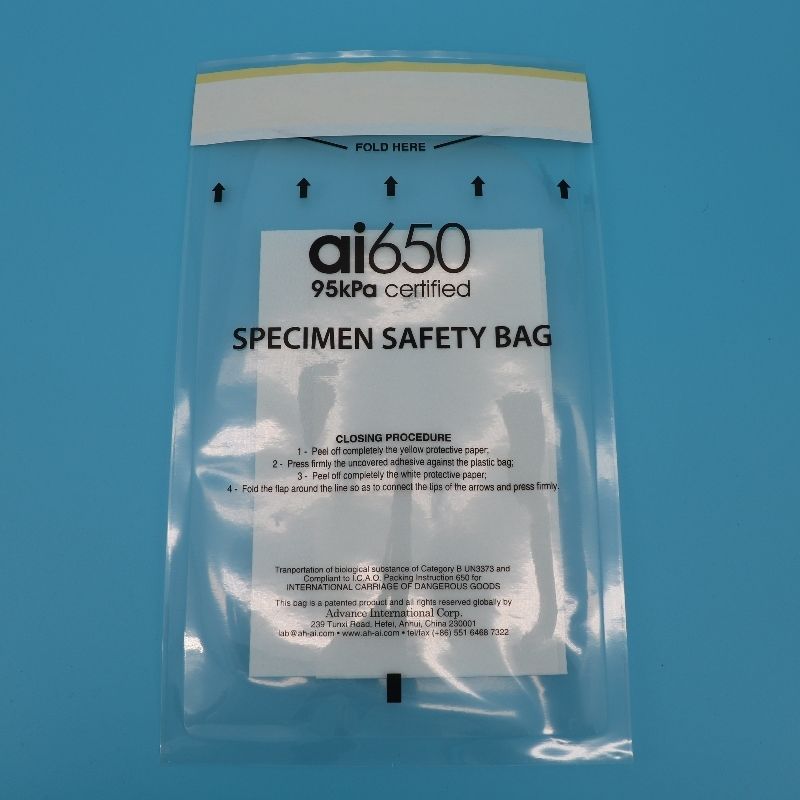 95kPa의 의료 표본 봉지를 안전 바이오 위험 표본 격리를 위해 흡수 패드와 튜브와 함께