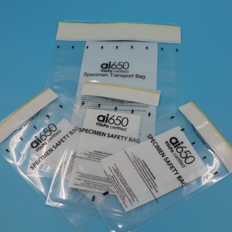 헤비 듀티 330mmX170mm 95kPa 생물학적 위험물 운송 백 (7칸 흡수성 파우치 포함)