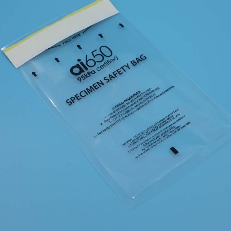Ai650 Safety Transport Bags, For Transportation Of Medical Or Clinical Or Diagnostic Specimens, And UN3373 Biohazard Substances, As Per United Nations Regulations PI650