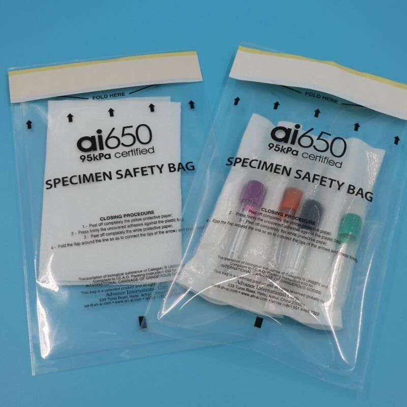 의료 생물학적 샘플 운송 가방 95 KPA 흡수 수 있는 가방과 함께 안전 샘플 가방