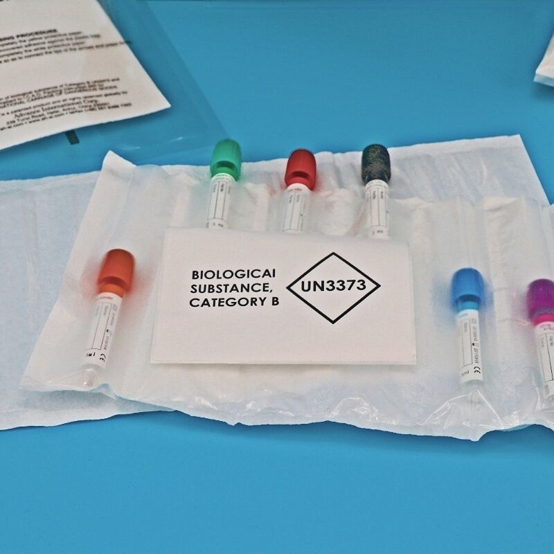 Multi-Slot Medical Grade Biohazard Specimen Absorbent Pouch Disposable 4 & 7 Slotted Pocket For Blood & Urine Collection Tubes