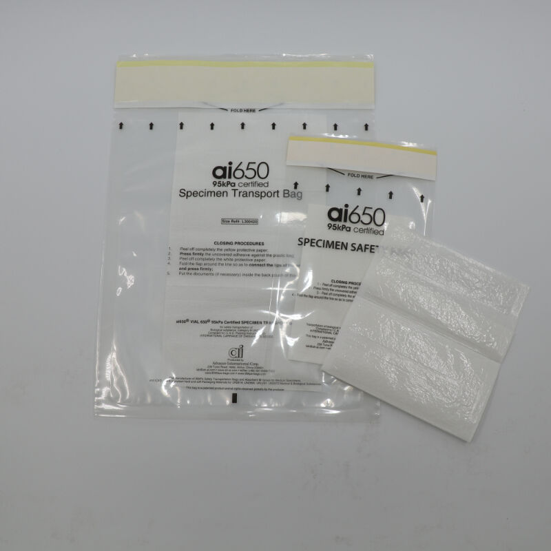 95kPa Biohazard Bags Specimen Packaging & Biohazard Clinical Medical Waste Bag, Leak-Proof Sealing Bag