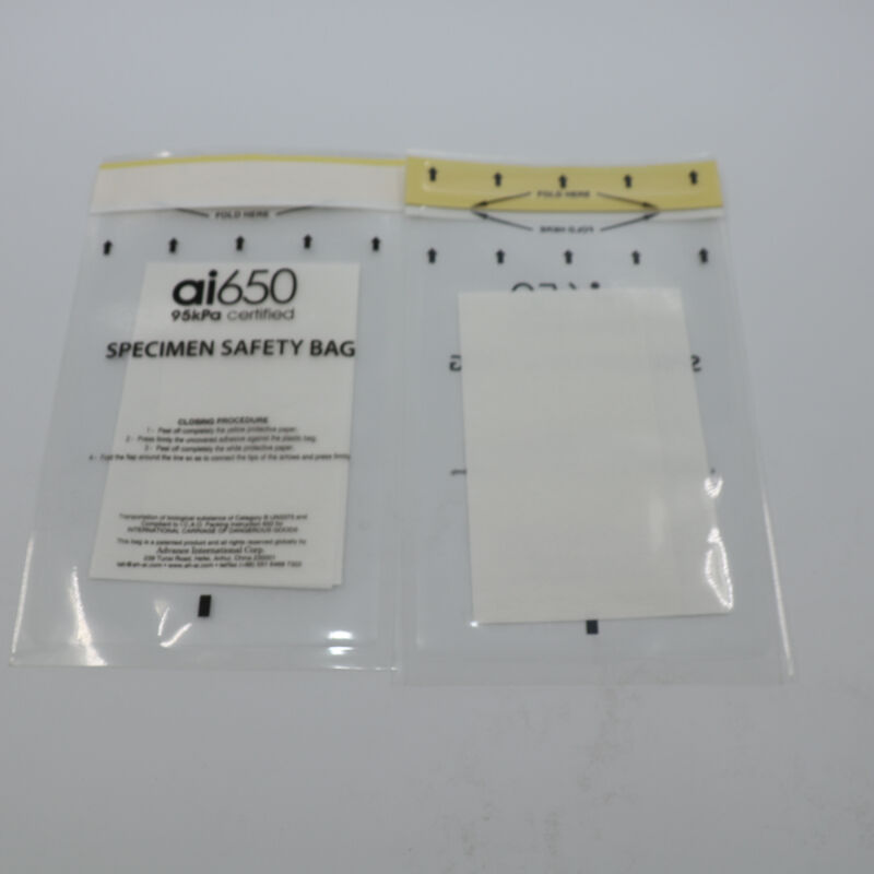 Absorbent Specimen Tube Pouches, Laboratory Transport Specimen Tube Absorbent Pocket, UN3373 & 95kPa Compatible, Clinical Sample Packaging